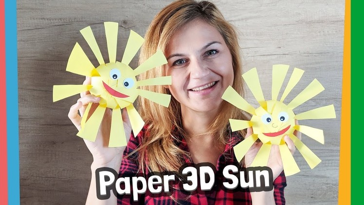How to make easy 3D Paper Sun with Kids