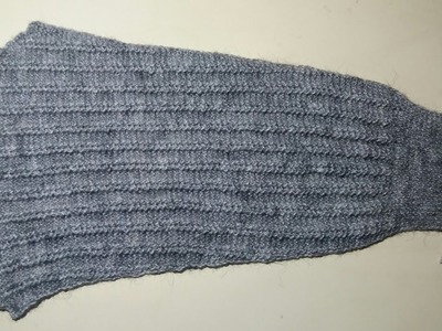 How to make gents sweater sleeve with design
