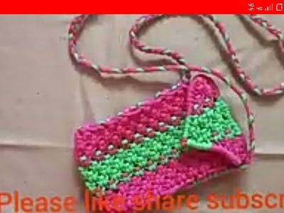 How to make macrame ladies mobile pouch
