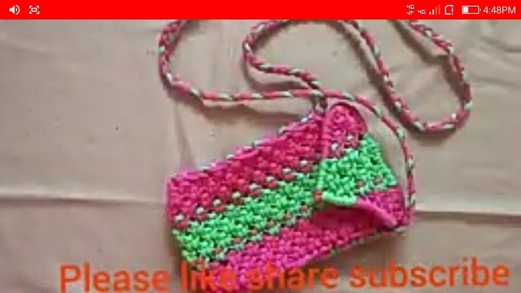 How to make macrame ladies mobile pouch