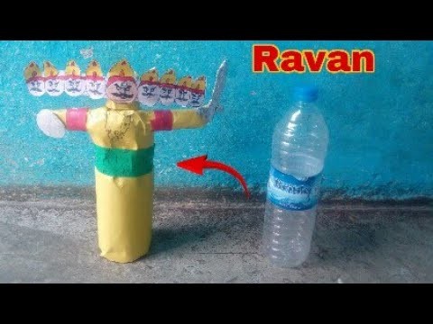 How to make Ravan with use of bottle ll Dussehra ll