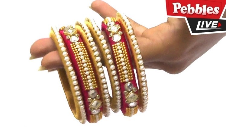 How To Make Silk Thread Bangles in English - Bridal Bangles Making at Home- Designer Bangle