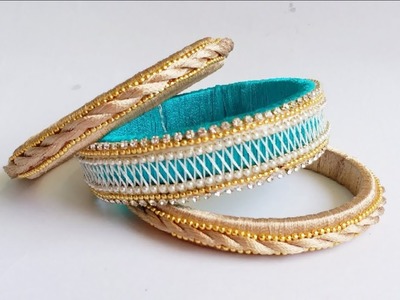 How to make silk thread bangles at home.diy silk thread bangles new model