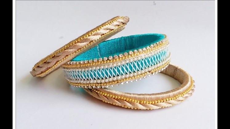 How to make silk thread bangles at home.diy silk thread bangles new model