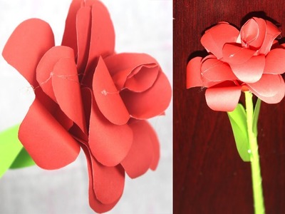 How to Make Small Rose Flower with Paper | Making Paper Flowers Step by Step | Paper Rose Flower