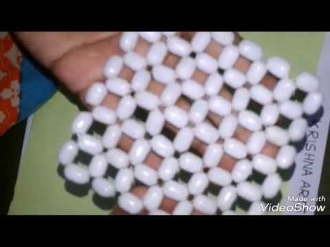 How to make square shape table mat.diy coaster with beads.krishna arts