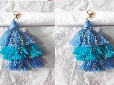 How to make tassel keychain for bag charm very easily.