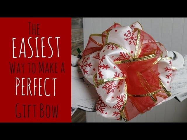 How to Make the EASIEST PERFECT Gift Bow