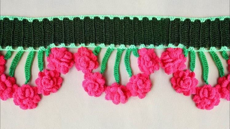 How to make Woolen crochet Toran Pattern || Door Hanging Toran from Woolen || Handmade Door Hanging