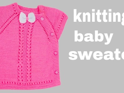 Knitting baby sweater for beginers. Step by step. Part1