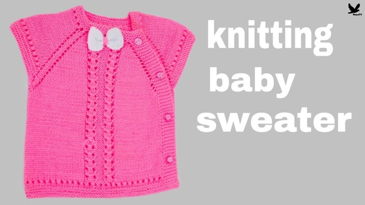Knitting baby sweater for beginers. Step by step. Part1