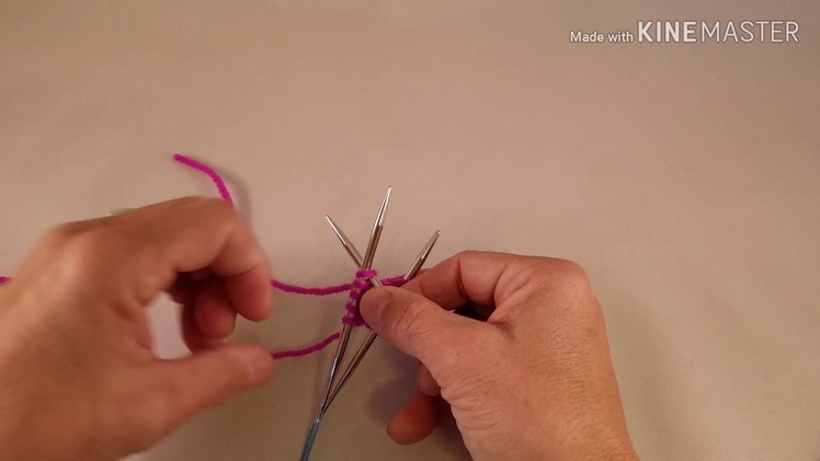 Knitting with Addi Flexiflips Continental Method