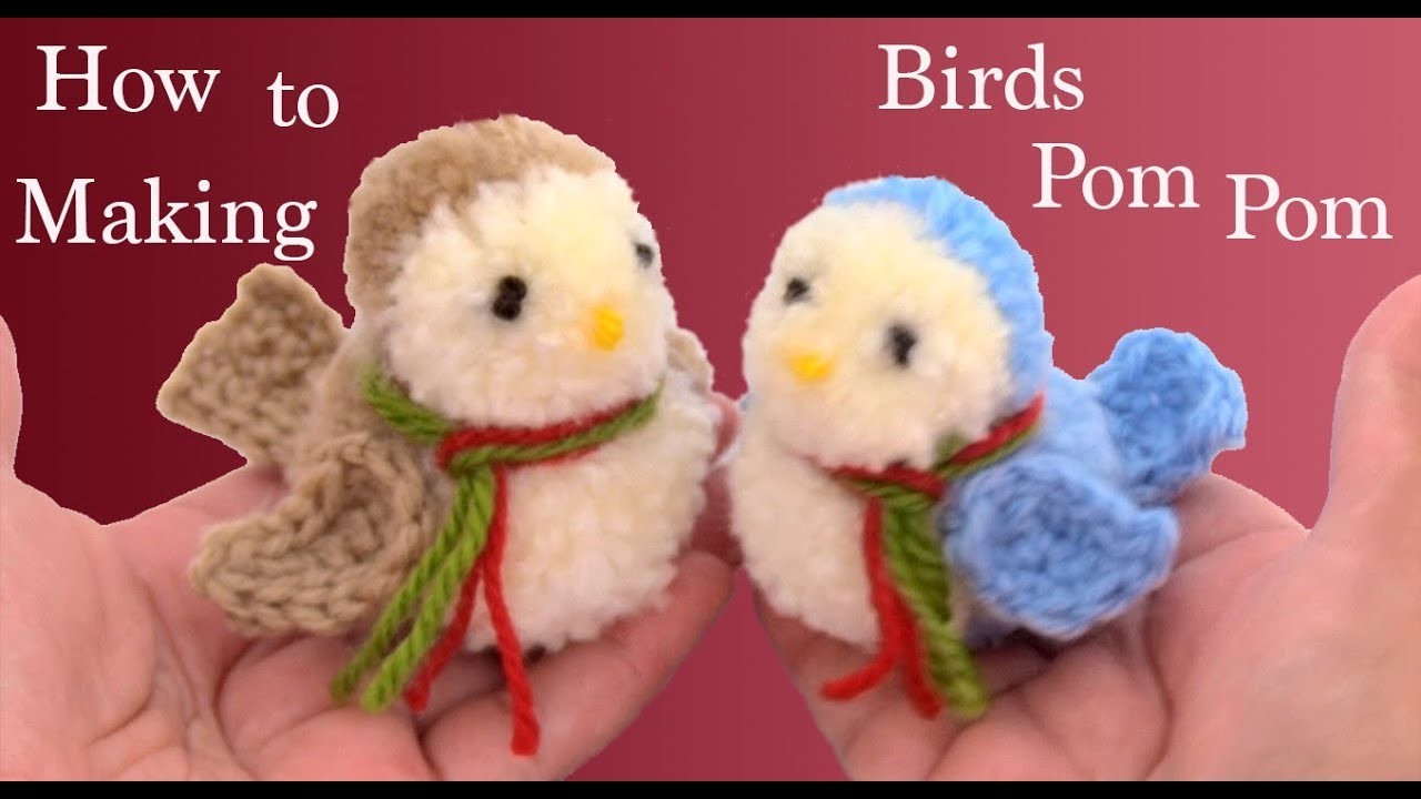 pompom bird craft