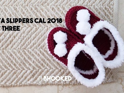 Santa Slippers CAL Part Three - How to Crochet Slippers