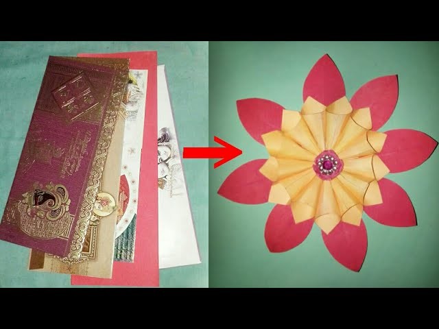 Shadi Ke Card Se Phool Kaise Banaye || How To Make Flower For Old Marriage Card || Arts Son Megicul