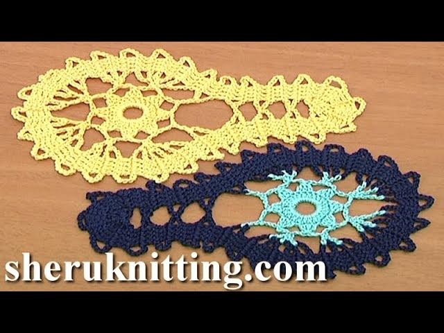 Simple Crochet Motif Tutorial 9 Part 1 of 2 Bruges Lace