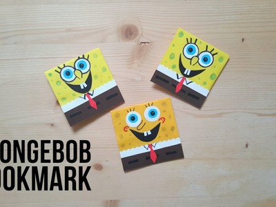 Spongebob Bookmark-How to make paper origami kirigami spongebob corner bookmark