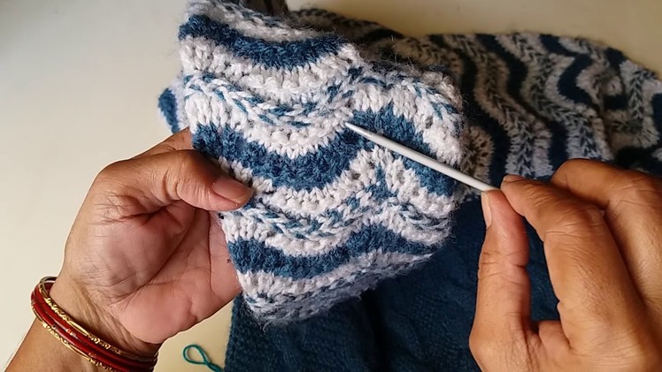 Stylish girls top Knitting design- part - 3  ( sleeve Knitting - part - 1 )