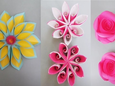 Very easy and simple craft paper handing beautiful flower, how to make paper quelling flower