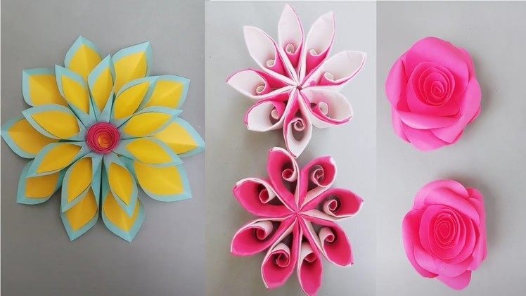 Very easy and simple craft paper handing beautiful flower, how to make paper quelling flower
