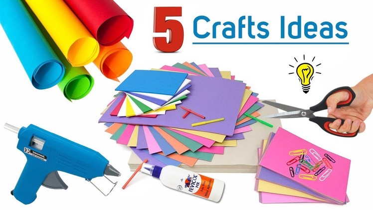 5 Awesome Craft Idea With Colour paper | Idea with Paper | Paper art and craft