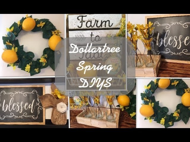 5 Dollartree Farmhouse Spring.Summer DIYS-Lemon Theme