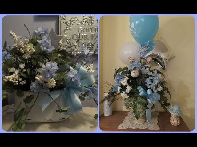 Baby Shower Series Project 9: Transforming Existing Arrangements Into New Arrangements in Baby Blue