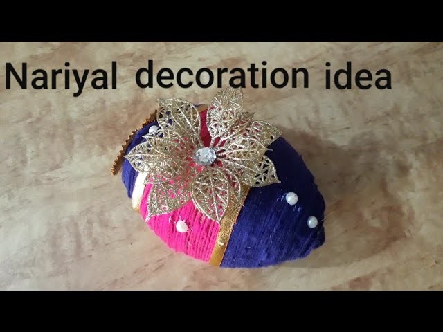 Coconut decoration idea for weddings | Shagun nariyal decoration idea | question bank