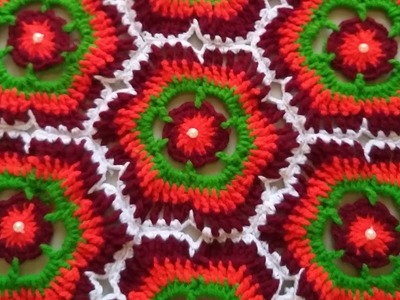 Crosia design thalposh, woolen rumal design, crochet table cover, #62,|| Santosh All Art ||