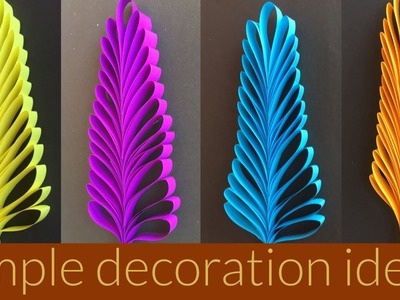 Decorative Leaves Making | Easy Paper Crafts For Kids | Paper Crafts Step By Step
