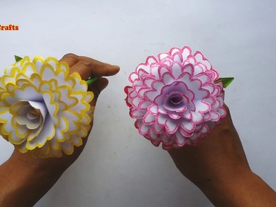 DIY: 3 Amazing Paper Rose!! How to Make Beautiful Paper Flower.Rose With Colour Paper!!Paper Flowers