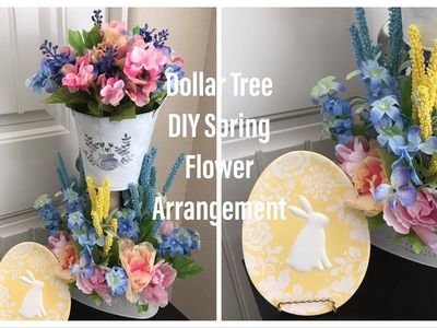 DIY Dollar Tree Spring Flower Arrangement|Farmhouse Decor|Rustic Tall Wedding Centerpiece (Easy