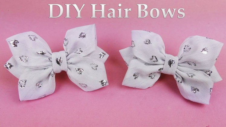DIY Hair Bow I How To Make Ribbon Bow I Kanzashi Tutorial