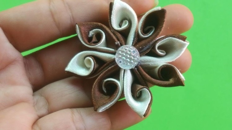 DIY. How to make Amazing ribbon flower-DIY easy to make ribbon flower