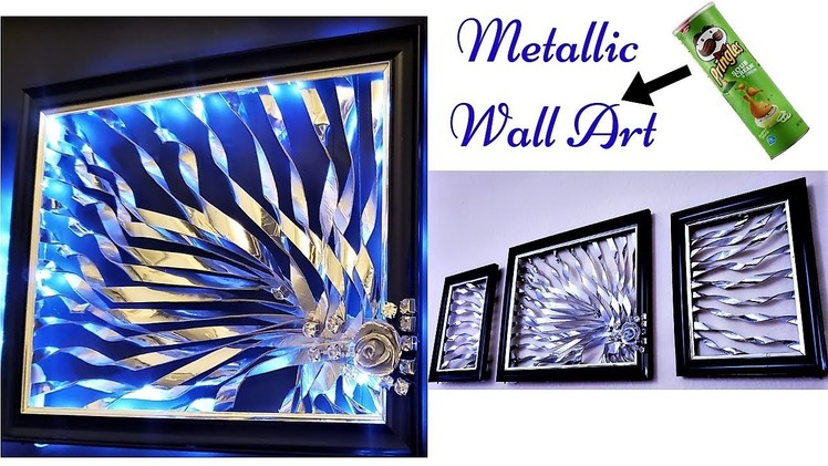 DIY METALLIC  WALL ART| RECYCLE AND DECORATE| INEXPENSIVE HOME DECORATING IDEA 2019