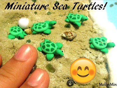 DIY Miniature Polymer Clay Sea Turtle Tutorial | MollysMiniStuff