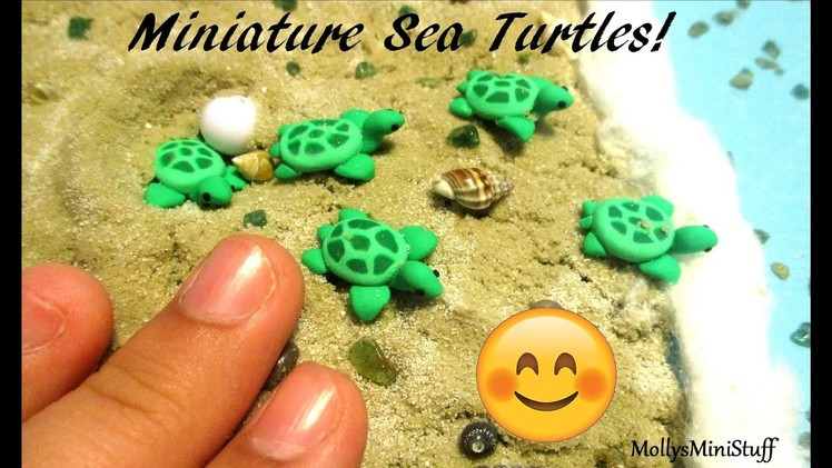 DIY Miniature Polymer Clay Sea Turtle Tutorial | MollysMiniStuff