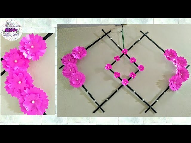 DIY  Paper Flower Wall Hanging | Best Out of waste |
 Simple Home Decor