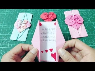 DIY - Pull Tab Origami Envelope Card | birthday Card | Greeting Card Envelope |
