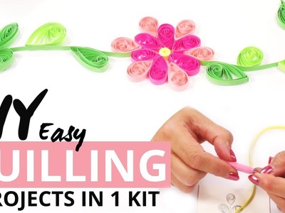 DIY Quilling Paper Set Kit All In - Flower Tutorial