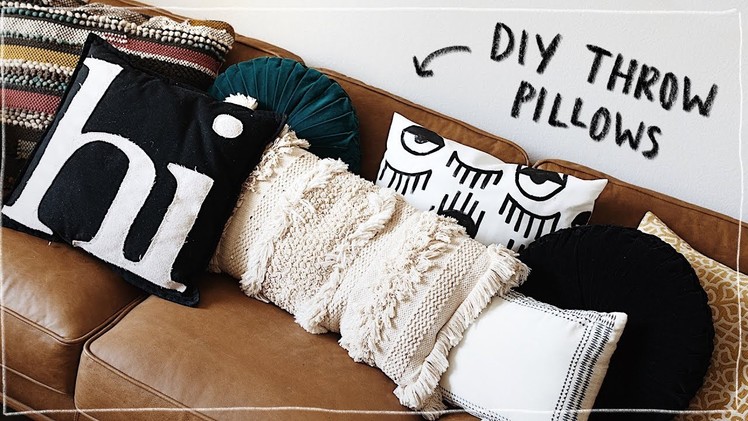 DIY THROW PILLOWS!!! (No Sew) - Super Cute + Aesthetic + Affordable. Lone Fox