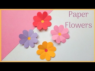 Easy & Beautiful Paper Flowers | DIY 1Min Paper Flower | Easy Paper Crafts for Kids #paperflowers
