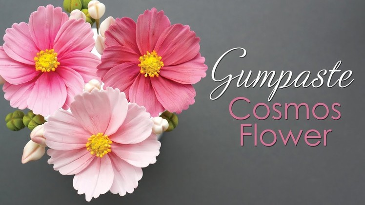 How to make a Gumpaste Cosmos Flower Tutorial