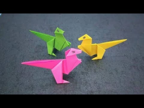 How To Make an Easy Origami Dinosaur | DIY paper crafts | Easy Origami step by step Tutorial