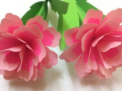 How to Make Beautiful Rose with Paper - Making Paper Flowers Step by Step - DIY Paper Flowers