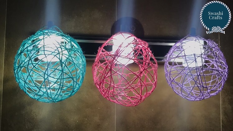 How to make DIY Balloon Orbs | String Balls | Lantern with Yarn | Yarn Balls