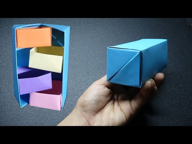 How To Make Secret Stepper Box - DIY Origami Paper Crafts - Easy Origami