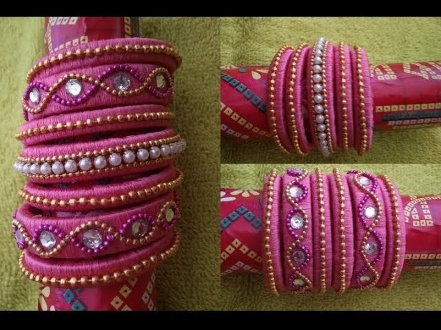 How to make silk thread  bangles.Designer bangles for kids.DIY bangle making