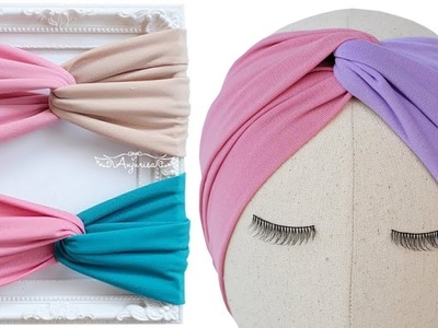 How to Make Twist Turban Headband - Twisted Headband Sewing Pattern