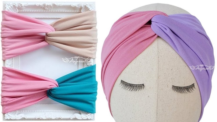 How to Make Twist Turban Headband - Twisted Headband Sewing Pattern